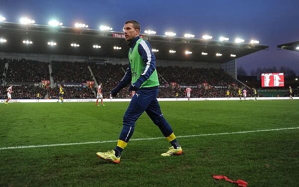 Lukas Podolski in Action: Stoke City vs Arsenal, Premier League 2014-15