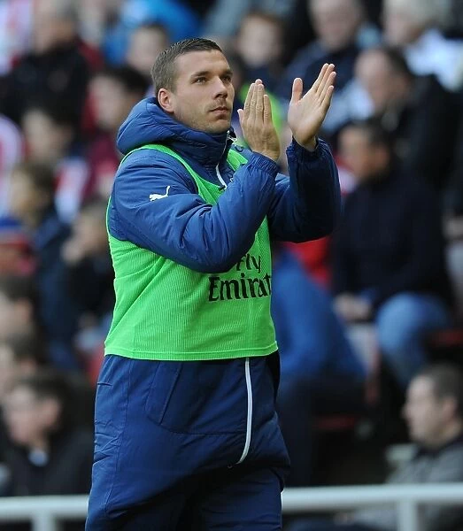 Lukas Podolski in Action: Sunderland vs Arsenal, Premier League 2014 / 15