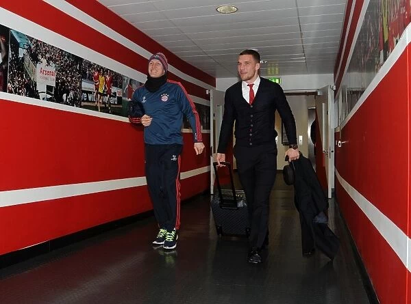 Lukas Podolski and Bastian Schweinsteiger: A Football Rivalry Turned Camaraderie at Arsenal v Bayern Munich, 2014