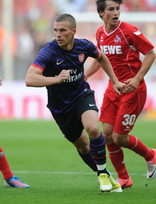 Framed Print : Lukas Podolski Clashes with Former Team: Cologne vs Arsenal, 2012-13 Pre-Season Friendly Framed Print : Lukas Podolski Clashes with Former Team: Cologne vs Arsenal, 2012-13 Pre-Season Friendly