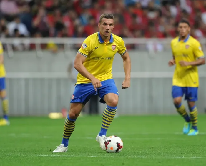 Framed Print : Lukas Podolski Faces Urawa Red Diamonds in Arsenal's 2013 Pre-Season Clash Framed Print : Lukas Podolski Faces Urawa Red Diamonds in Arsenal's 2013 Pre-Season Clash