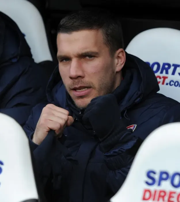 Framed Print : Lukas Podolski: Ready to Sub in Newcastle United vs Arsenal (2013-14) Framed Print : Lukas Podolski: Ready to Sub in Newcastle United vs Arsenal (2013-14)