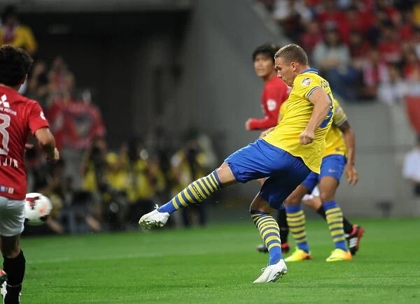 Lukas Podolski Scores for Arsenal Against Urawa Red Diamonds in Japan, 2013