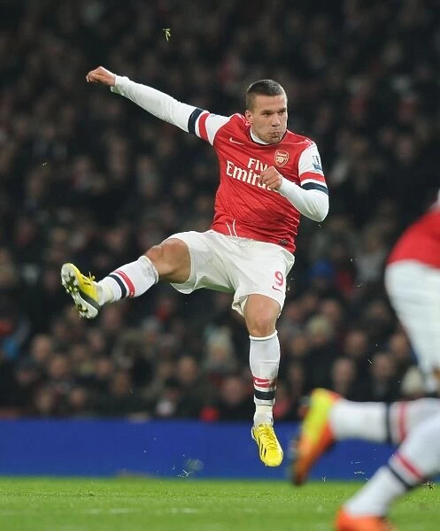 Lukas Podolski Scores First Arsenal Goal Against West Ham United (2013)