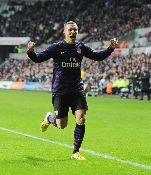 Lukas Podolski Scores First for Arsenal in Swansea FA Cup Upset