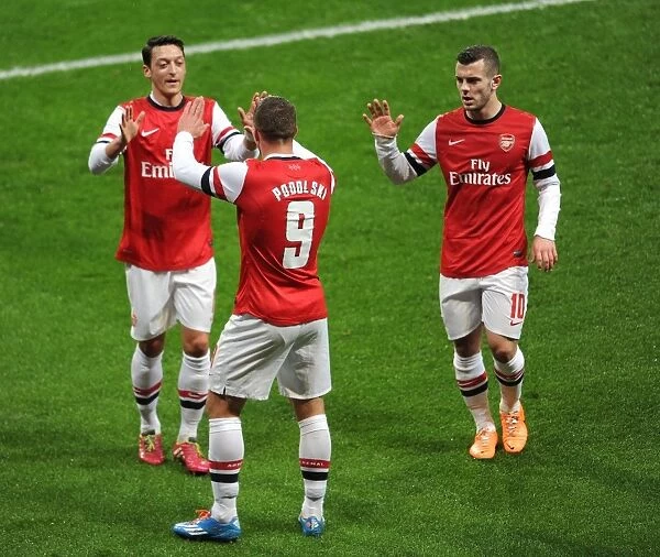Lukas Podolski Scores First Goal: Arsenal vs Coventry City, FA Cup Fourth Round