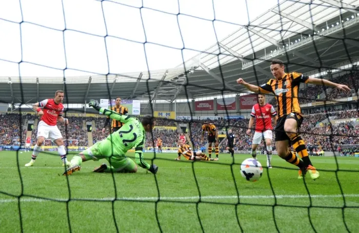 Framed Print : Lukas Podolski Scores His Second Goal Against Hull City, Arsenal Leads 3-0 Framed Print : Lukas Podolski Scores His Second Goal Against Hull City, Arsenal Leads 3-0