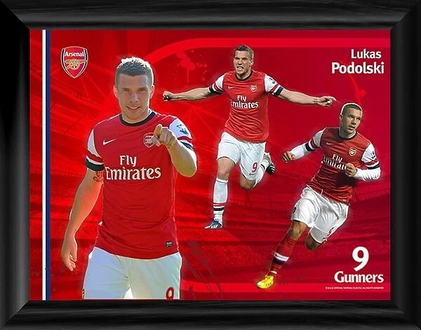 Lukas Podolski Triple Framed Desktop Photograph