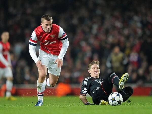 Lukas Podolski vs. Bastian Schweinsteiger: A Battle in the Arsenal v Bayern Munich UEFA Champions League Clash