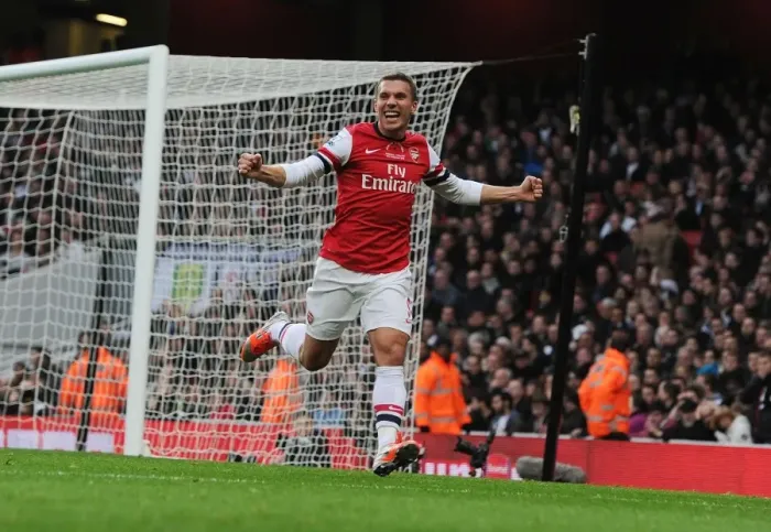 Framed Print : Lukas Podolski's Brace: Arsenal's Victory Over Fulham (2012-13) Framed Print : Lukas Podolski's Brace: Arsenal's Victory Over Fulham (2012-13)
