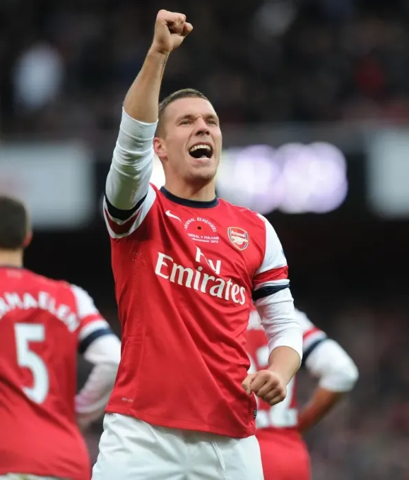 Framed Print : Lukas Podolski's Brace: Arsenal's Victory over Fulham (2012-13) Framed Print : Lukas Podolski's Brace: Arsenal's Victory over Fulham (2012-13)