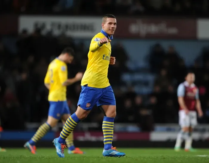 Framed Print : Lukas Podolski's Hat-Trick: Arsenal Crushes West Ham United in Premier League Showdown (December 2013) Framed Print : Lukas Podolski's Hat-Trick: Arsenal Crushes West Ham United in Premier League Showdown (December 2013)