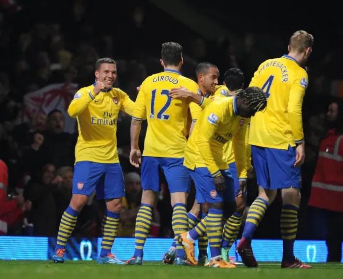 Framed Print : Lukas Podolski's Hat-Trick: Arsenal's Triumph over West Ham United (December 2013)