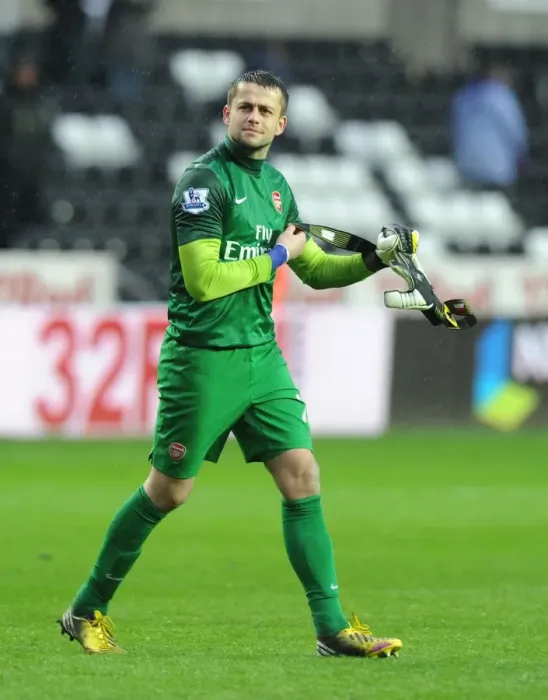 Framed Print : Lukasz Fabianski: A Moment of Contemplation After Swansea City vs. Arsenal (2012-13) Framed Print : Lukasz Fabianski: A Moment of Contemplation After Swansea City vs. Arsenal (2012-13)