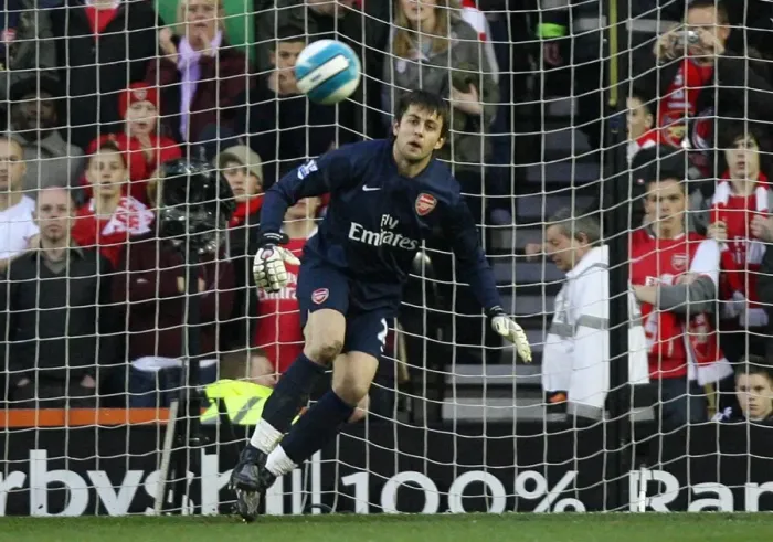 Framed Print : Lukasz Fabianski's Dominant Performance: Arsenal's 6-2 Victory over Derby County, April 2008