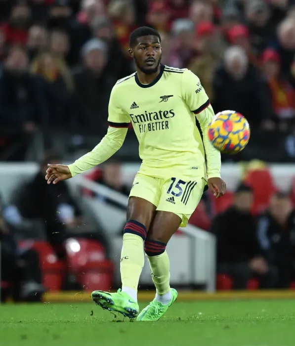 Framed Print : Maitland-Niles at Anfield: Liverpool vs. Arsenal, Premier League 2021-22
