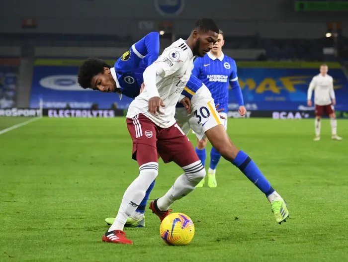 Framed Print : Maitland-Niles Faces Off Against Bernardo: Brighton vs. Arsenal, Premier League 2020-21 Framed Print : Maitland-Niles Faces Off Against Bernardo: Brighton vs. Arsenal, Premier League 2020-21