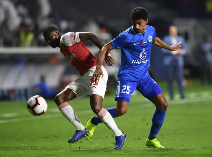 Framed Print : Maitland-Niles vs. Jashak: A Talent-Filled Clash - Al-Nasr Dubai SC vs. Arsenal (2018-19) Framed Print : Maitland-Niles vs. Jashak: A Talent-Filled Clash - Al-Nasr Dubai SC vs. Arsenal (2018-19)
