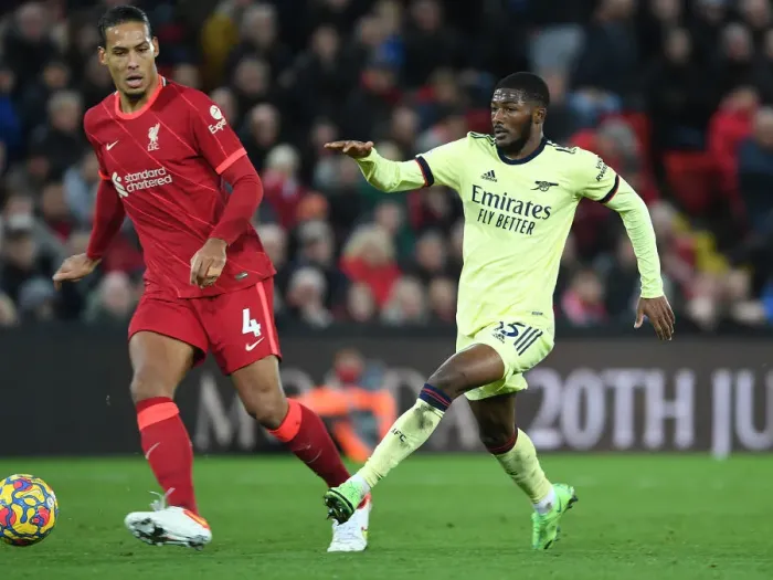 Framed Print : Maitland-Niles vs. Van Dijk: Battle at Anfield - Liverpool vs. Arsenal, Premier League 2021-22 Framed Print : Maitland-Niles vs. Van Dijk: Battle at Anfield - Liverpool vs. Arsenal, Premier League 2021-22
