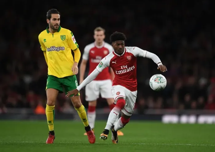 Framed Print : Maitland-Niles vs. Vrancic: A Carabao Cup Showdown