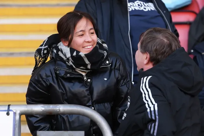 Framed Print : Mana Iwabuchi of Arsenal Prepares for Tottenham Hotspur Clash in FA Women's Super League