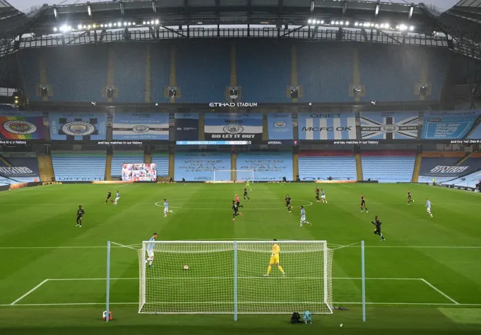 Framed Print : Manchester City vs. Arsenal: Premier League Clash at Etihad Stadium (2019-20)