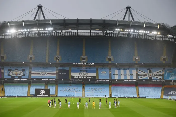 Framed Print : Manchester City vs. Arsenal: Premier League Showdown with Pre-Match Silence (June 2020) Framed Print : Manchester City vs. Arsenal: Premier League Showdown with Pre-Match Silence (June 2020)