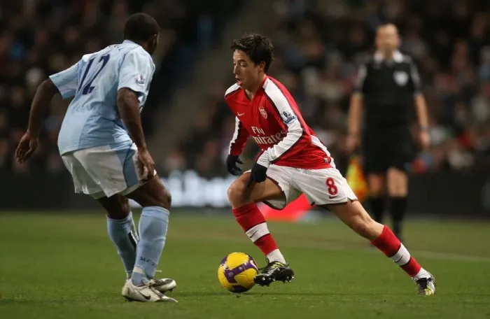 Framed Print : Manchester City's Double Strike: Nasri vs. Vassell in the 3:0 Rout of Arsenal Framed Print : Manchester City's Double Strike: Nasri vs. Vassell in the 3:0 Rout of Arsenal