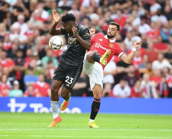 Framed Print : Manchester United vs. Arsenal: Fernandes vs. Sambi - The Premier League Showdown at Old Trafford (2022-23) Framed Print : Manchester United vs. Arsenal: Fernandes vs. Sambi - The Premier League Showdown at Old Trafford (2022-23)