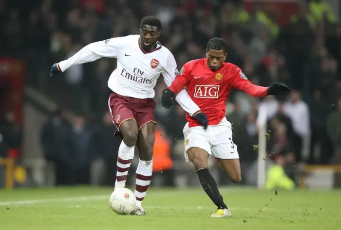 Framed Print : Manchester United's Victory: Toure vs. Evra in the FA Cup Clash, 4-0