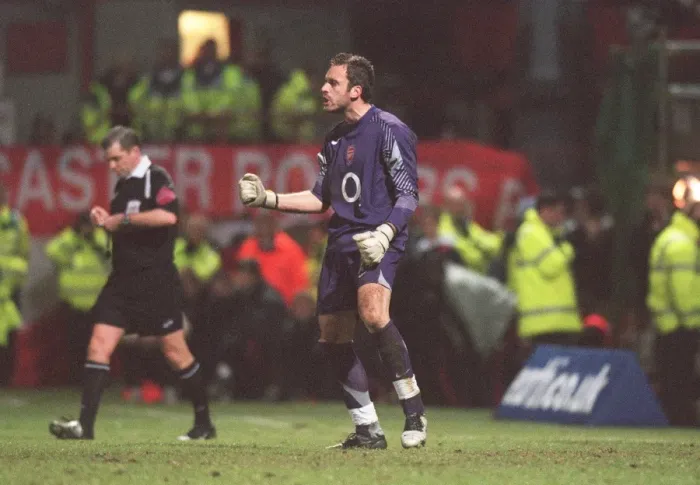 Framed Print : Manuel Almunia celebrates Doncasters 1st penalty miss during the penalty shoot out
