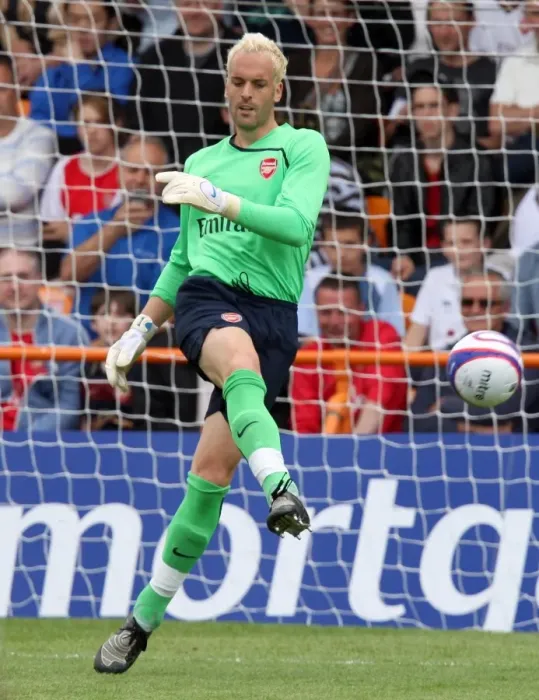 Framed Print : Manuel Almunia's Pre-Season Glory: Arsenal's 2-1 Win over Barnet (2008)