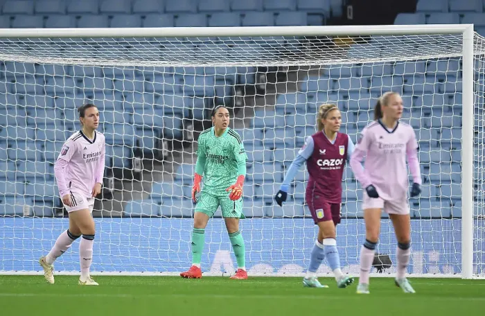 Framed Print : Manuela Zinsberger: Arsenal's Star Goalkeeper in Action against Aston Villa, Barclays Women's Super League