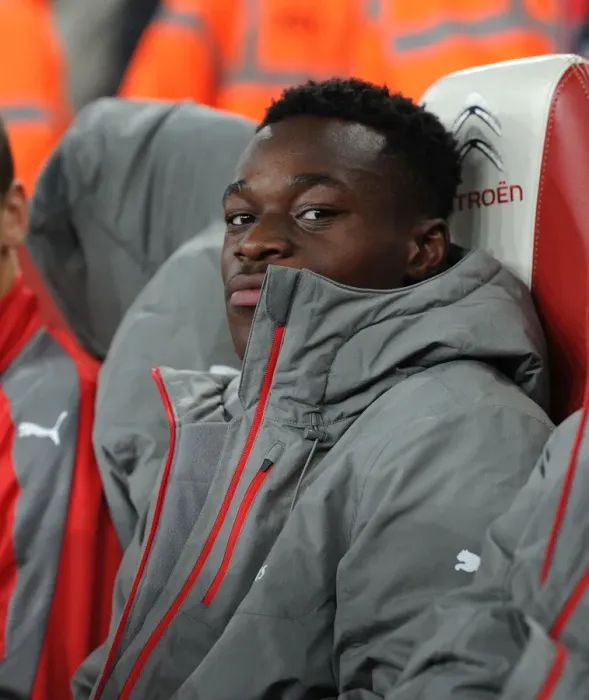 Framed Print : Marc Bola: Arsenal's Ready-for-Action Defender Ahead of Arsenal v Reading EFL Cup Clash Framed Print : Marc Bola: Arsenal's Ready-for-Action Defender Ahead of Arsenal v Reading EFL Cup Clash