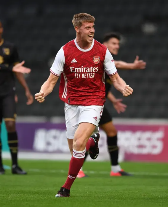 Framed Print : Mark McGuinness Scores in Arsenal's 3-1 Pre-Season Triumph over MK Dons Framed Print : Mark McGuinness Scores in Arsenal's 3-1 Pre-Season Triumph over MK Dons