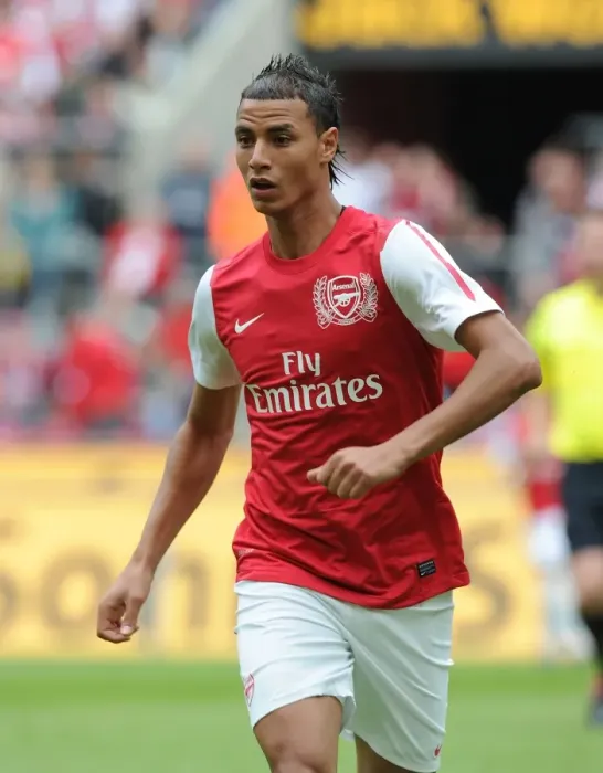 Framed Print : Marouane Chamakh in Action for Arsenal against Cologne, 2011