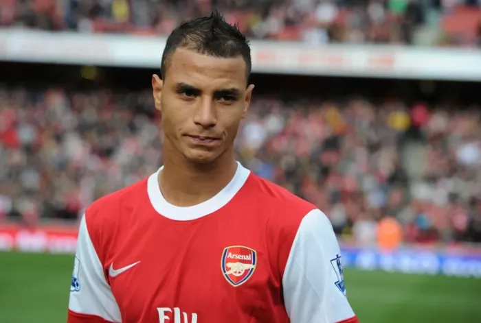 Framed Print : Marouane Chamakh (Arsenal). Arsenal 2: 1 Birmingham City, Barclays Premier League