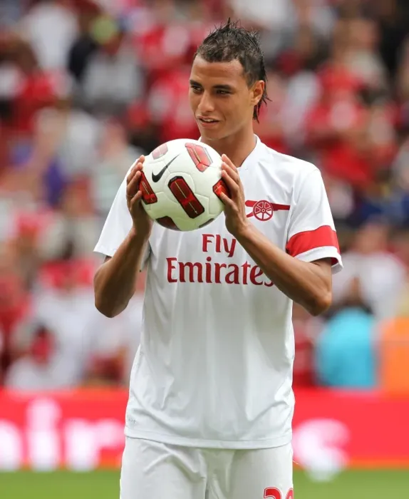 Framed Print : Marouane Chamakh (Arsenal). Arsenal 3: 2 Celtic. Emirates Cup Pre Season