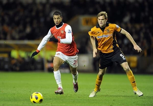 Marouane Chamakh (Arsenal) Richard Stearman (Wolves). Wolverhampton Wanderers 0:2 Arsenal