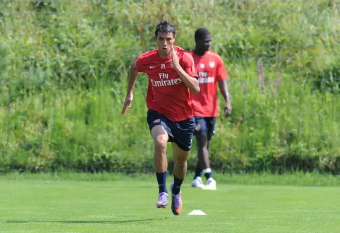 Framed Print : Marouane Chamakh at Arsenal Training Camp, Austria, 2010 Framed Print : Marouane Chamakh at Arsenal Training Camp, Austria, 2010