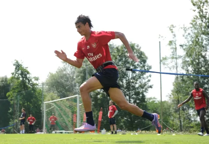 Framed Print : Marouane Chamakh at Arsenal Training Camp, Austria, 2010 Framed Print : Marouane Chamakh at Arsenal Training Camp, Austria, 2010
