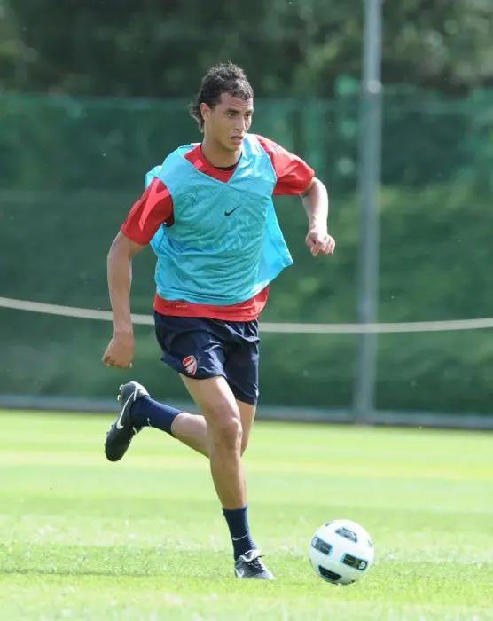Framed Print : Marouane Chamakh Training at Arsenal Football Club, London Colney