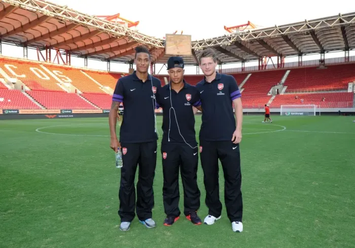 Framed Print : Martin Angha, Serge Gnabry and Sead Hajrovic (Arsenal). Olympiacos U19 2: 0 Arsenal U19 Framed Print : Martin Angha, Serge Gnabry and Sead Hajrovic (Arsenal). Olympiacos U19 2: 0 Arsenal U19