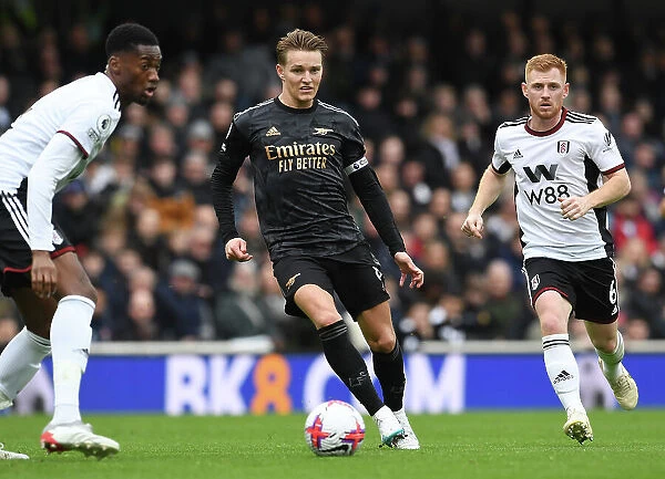 Martin Odegaard: In Action for Arsenal against Fulham, Premier League 2022-23
