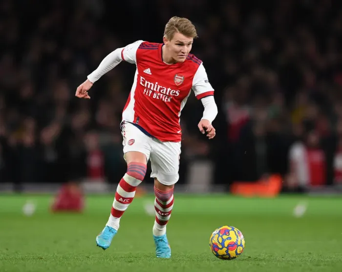 Framed Print : Martin Odegaard in Action: Arsenal vs. Wolverhampton Wanderers, Premier League 2021-22