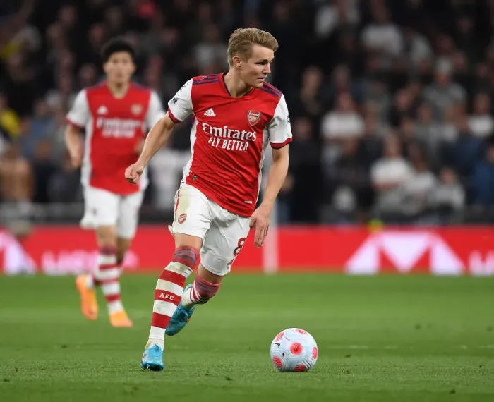 Framed Print : Martin Odegaard in Action: Arsenal vs. Tottenham, Premier League 2021-22 - A Riveting Showdown Framed Print : Martin Odegaard in Action: Arsenal vs. Tottenham, Premier League 2021-22 - A Riveting Showdown