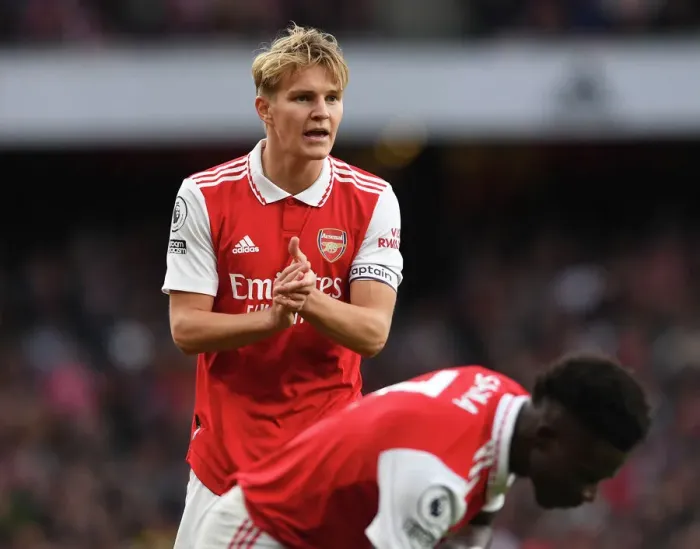 Framed Print : Martin Odegaard in Action: Arsenal vs. Liverpool, 2022-23 Premier League - Emirates Stadium Framed Print : Martin Odegaard in Action: Arsenal vs. Liverpool, 2022-23 Premier League - Emirates Stadium