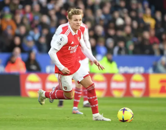 Framed Print : Martin Odegaard in Action: Arsenal vs Leicester City, Premier League 2022-23
