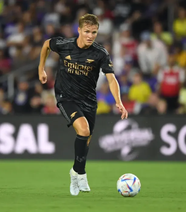 Framed Print : Martin Odegaard in Action: Arsenal vs Orlando City SC Pre-Season Clash at Exploria Stadium Framed Print : Martin Odegaard in Action: Arsenal vs Orlando City SC Pre-Season Clash at Exploria Stadium
