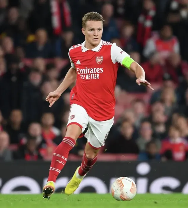 Framed Print : Martin Odegaard in Action: Arsenal vs PSV Eindhoven, UEFA Europa League 2022-23 Framed Print : Martin Odegaard in Action: Arsenal vs PSV Eindhoven, UEFA Europa League 2022-23